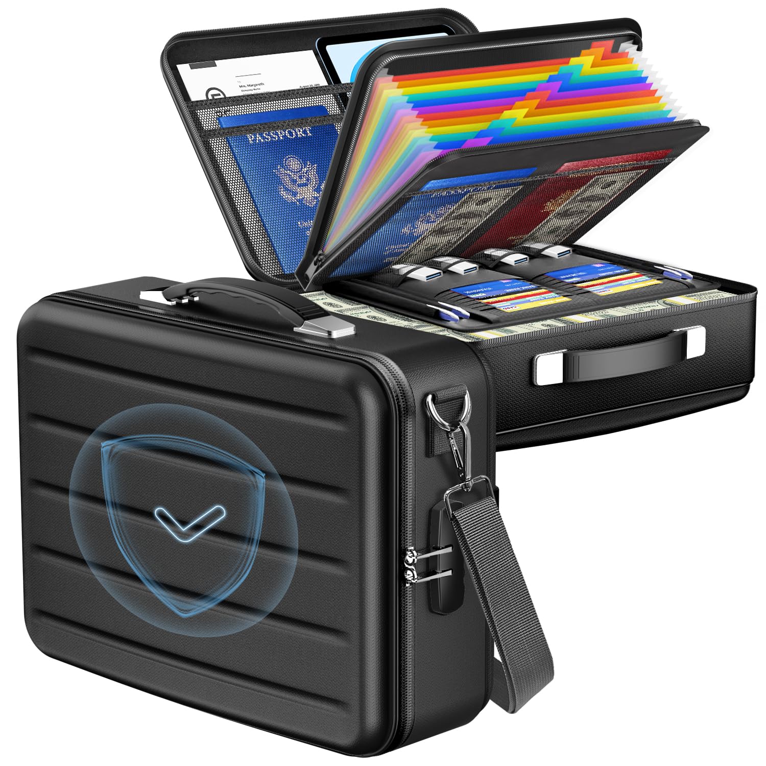 Amazon.com: YIMIKOL Fireproof Document Box with Lock, Hard-Shell